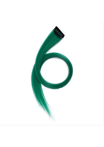 Gökkuşağı Vurgulanmış Saç Uzantısı Saç Tokası Uzun Düz Saç Klipsi Kız Saçları Için Süslemeli (Yurt Dışından)