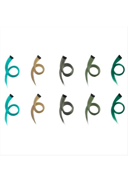 Gökkuşağı Vurgulanmış Saç Uzantısı Saç Tokası Uzun Düz Saç Klipsi Kız Saçları Için Süslemeli (Yurt Dışından) modelleri