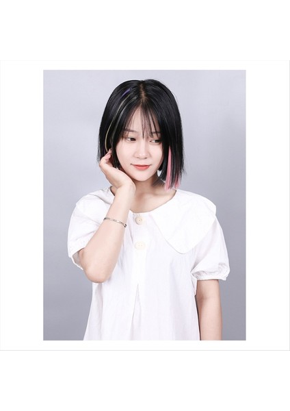 Gökkuşağı Vurgulanmış Saç Uzantısı Saç Tokası Uzun Düz Saç Klipsi Kız Saçları Için Süslemeli (Yurt Dışından) indirimleri