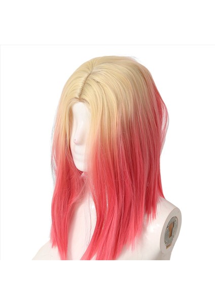 Küçük Dantel Kısa Düz Saç Sentetik Elyaf Peruk Ombre Pembe Peruk Bob Baş Perisi Cosplay Etkinlik Giyinlik Gece Kulübü (Yurt Dışından) modelleri