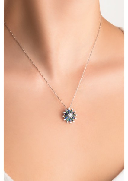 Yakamoz Dansı 18 Ayar Beyaz Altın Kaplama 45 cm Gümüş Kolye fiyatları