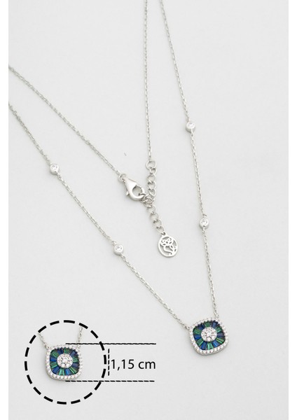 Yakamoz Gecesi 18 Ayar Beyaz Altın Kaplama Gümüş Kolye modelleri