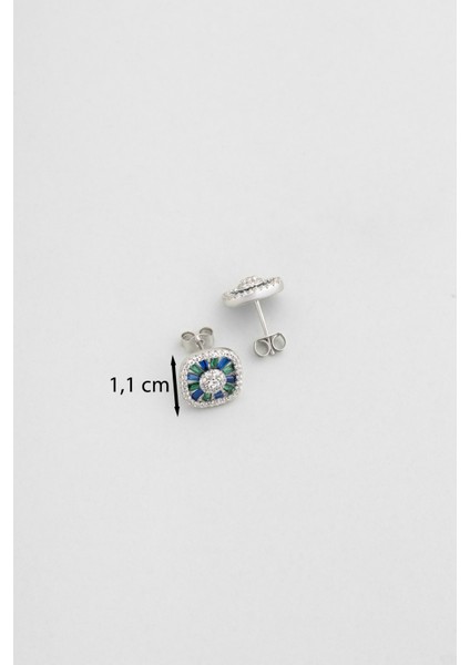 Yakamoz Gecesi 18 Ayar Beyaz Altın Kaplama Gümüş Küpe modelleri