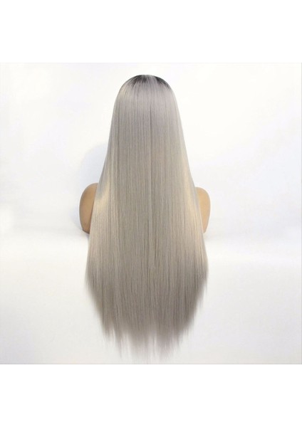 14 Inç Ön Dantel Peruk Uzun Düz Saç Peruk Kadınlar Için Sentetik Peruk (Yurt Dışından)