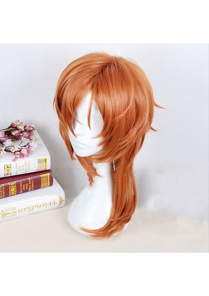 Kısa Turuncu Peruk Cosplay Kostüm Erkek Anime Katmanlı Karakter Kostüm Peruk Cadılar Bayramı Parti Peruk (Yurt Dışından) fırsatları