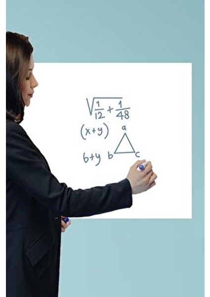 Akıllı Kağıt 60x100 Cm Beyaz 5 Adet Statik Tutunabilir İz Bırakmaz Yazı Tahtası