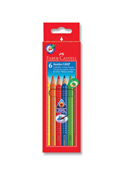 Jumbo Grip Boya Kalemi 6 Renk Ergonomik Tasarım ile El Yormayan 6'lı Set