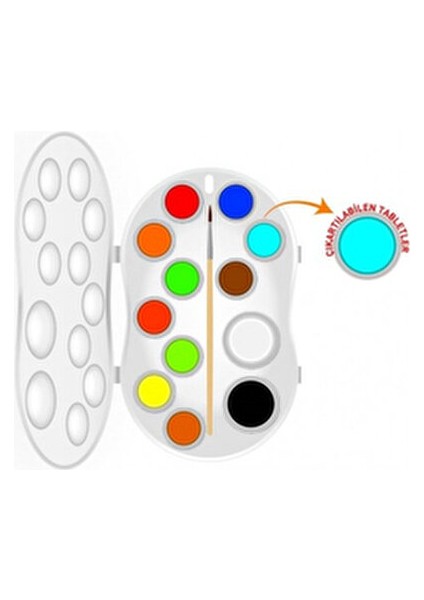 Kıds Sulu Boya 12'Li Set Çocuklar İçin Sağlıklı ve Güvenli Renkler fiyatları