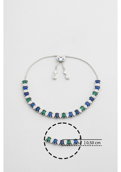 Yakamoz Hikayesi 18 Ayar Beyaz Altın Kaplama Ayarlanabilir Gümüş Bileklik modelleri