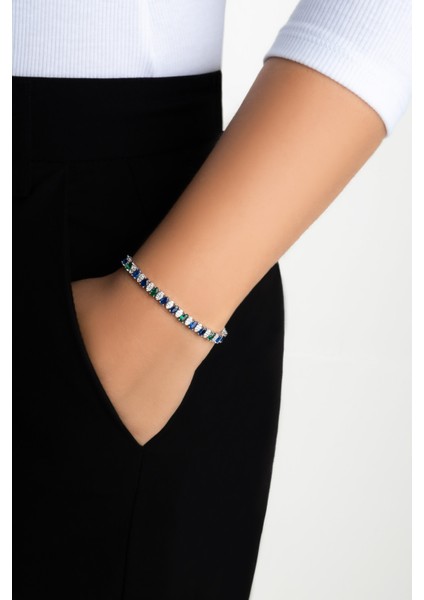 Yakamoz Hikayesi 18 Ayar Beyaz Altın Kaplama Ayarlanabilir Gümüş Bileklik fırsatları