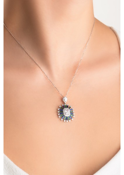 Yakamoz Esintisi 18 Ayar Beyaz Altın Kaplama 45 cm Gümüş Kolye fiyatları