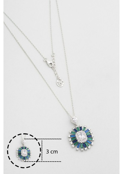 Yakamoz Esintisi 18 Ayar Beyaz Altın Kaplama 45 cm Gümüş Kolye modelleri