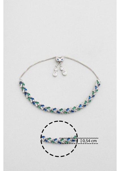 Yakamoz Şıklığı 18 Ayar Beyaz Altın Kaplama Ayarlanabilir Gümüş Bileklik modelleri