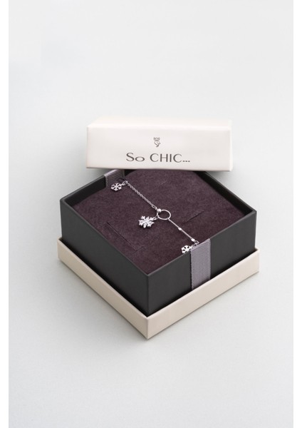 Kar Tanesi 18 Ayar Beyaz Altın Kaplama 20 cm Gümüş Minimal Halhal fırsatları