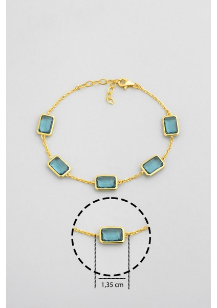 Chromony 18 Ayar Sarı Altın Kaplama 20 cm Gümüş Bileklik modelleri