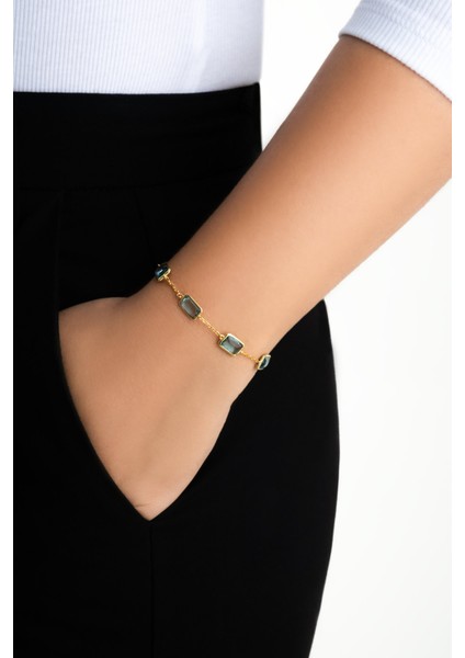 Chromony 18 Ayar Sarı Altın Kaplama 20 cm Gümüş Bileklik fırsatları