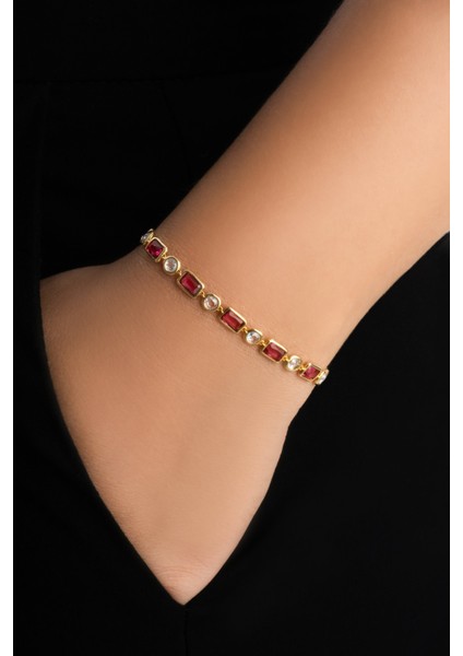 Ceremony 18 Ayar Sarı Altın Kaplama 19 cm Gümüş Bileklik fiyatları