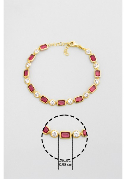 Ceremony 18 Ayar Sarı Altın Kaplama 19 cm Gümüş Bileklik modelleri