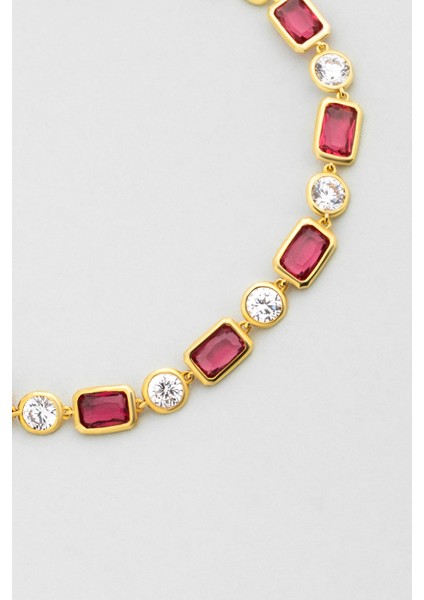 Ceremony 18 Ayar Sarı Altın Kaplama 19 cm Gümüş Bileklik indirimleri