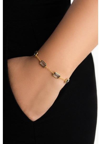 Chromony 18 Ayar Sarı Altın Kaplama 20 cm Gümüş Bileklik fiyatları