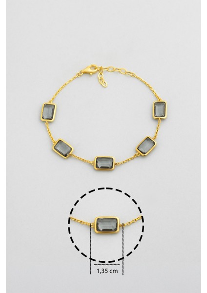 Chromony 18 Ayar Sarı Altın Kaplama 20 cm Gümüş Bileklik modelleri