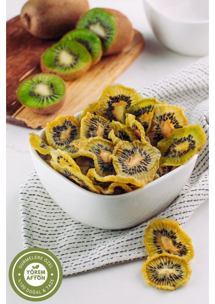 Yörem Afyon Meşhur Ordu Güneşte Kurutulmuş %100 Meyve Katkısız Şekersiz Vegan Kivi Cips | 40GR. fiyatları