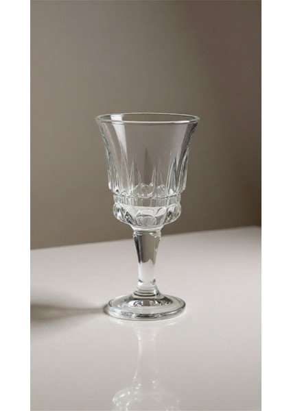 Desenli Ayaklı Kahve Yanı Bardak-Mini Kadeh-Meşrubat Bardağı 6 Adet modelleri