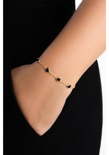 Glowy 18 Ayar Sarı Altın Kaplama 19 cm Gümüş Bileklik fiyatları