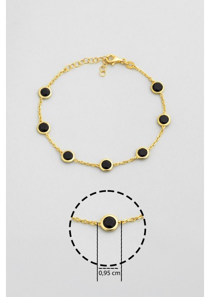 Glowy 18 Ayar Sarı Altın Kaplama 19 cm Gümüş Bileklik modelleri