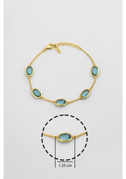 Harmony 18 Ayar Sarı Altın Kaplama 20 cm Gümüş Bileklik modelleri