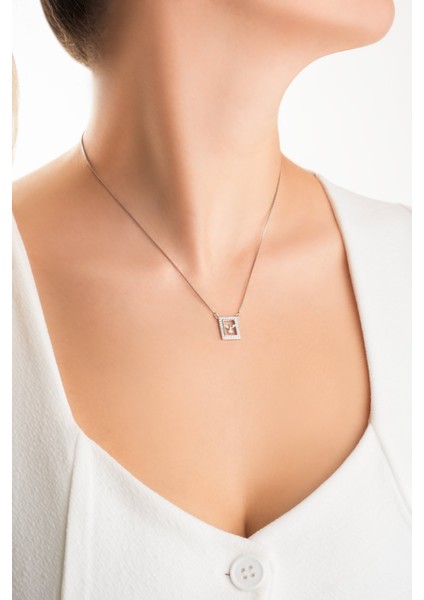 Anka Kuşu 18 Ayar Beyaz Altın Kaplama 45 cm Gümüş Minimal Kolye fırsatları