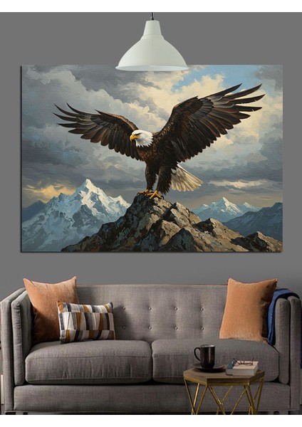 Uçan Kartal Gökyüzü Manzarası Dekoratif Kanvas - Mdf Ahşap Tablo modelleri