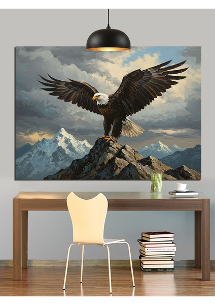 Uçan Kartal Gökyüzü Manzarası Dekoratif Kanvas - Mdf Ahşap Tablo fırsatları