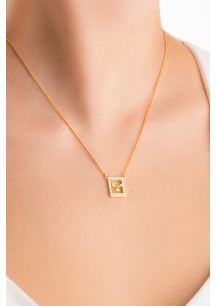 Anka Kuşu 18 Ayar Sarı Altın Kaplama 45 cm Gümüş Minimal Kolye fiyatları