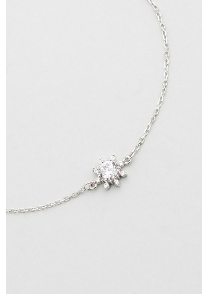 Sonsuzluk Çiçeği 18 Ayar Beyaz Altın Kaplama 19 cm Gümüş Bileklik indirimleri