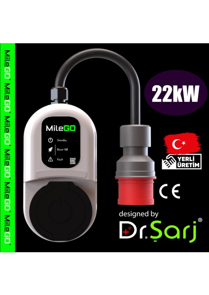 22kw Şarj İstasyonu - Taşınabilir Yüksek Kaliteli Üstün Performanslı AC Elektrikli Araç Şarj Cihazı