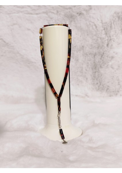 Kırmızı Siyah Sarı Karışık Renkli Kesme Kesim Toz Kehribar Tesbih indirimleri