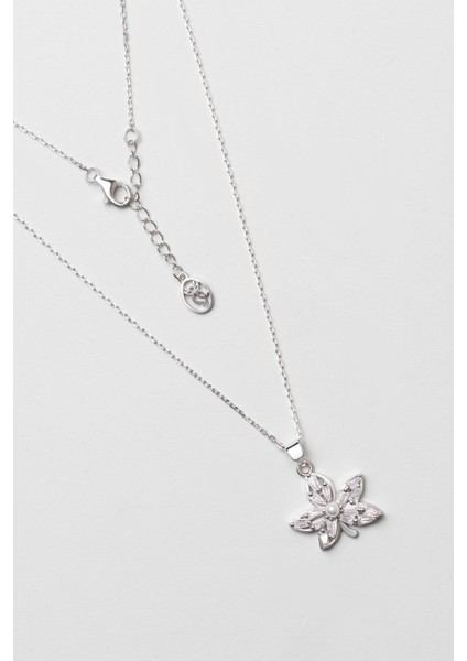 Elysia 18 Ayar Beyaz Altın Kaplama 45 cm Gümüş Inci Kolye