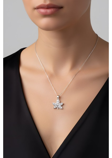 Elysia 18 Ayar Beyaz Altın Kaplama 45 cm Gümüş Inci Kolye fırsatları