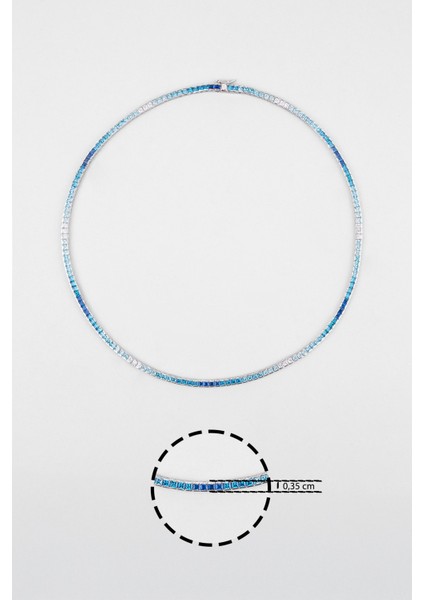 Matilda 18 Ayar Beyaz Altın Kaplama Gümüş Su Yolu Kolye fiyatları