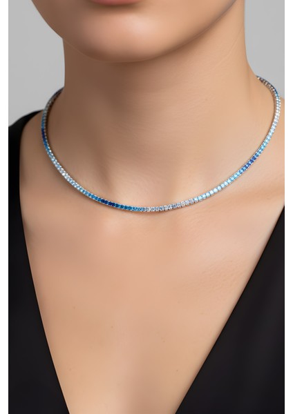 Matilda 18 Ayar Beyaz Altın Kaplama Gümüş Su Yolu Kolye modelleri