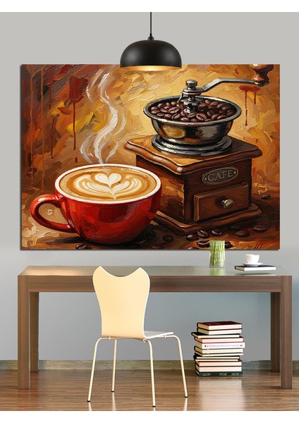 Kahve Fincanı Dumanlı Dekoratif Kanvas - Mdf Ahşap Tablo indirimleri