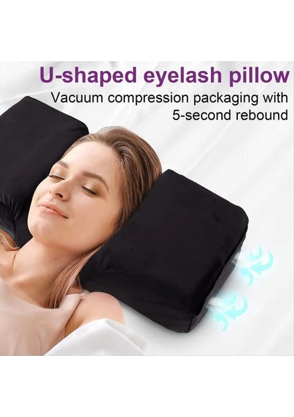 Kirpik Uzantıları Için Kirpik Boyun Yastığı Ergonomik Kirpik Yastığı Köpük Kirat Yatak Yastığı+Yan Cep Ergonomik Eğri Gri (Yurt Dışından) fiyatları