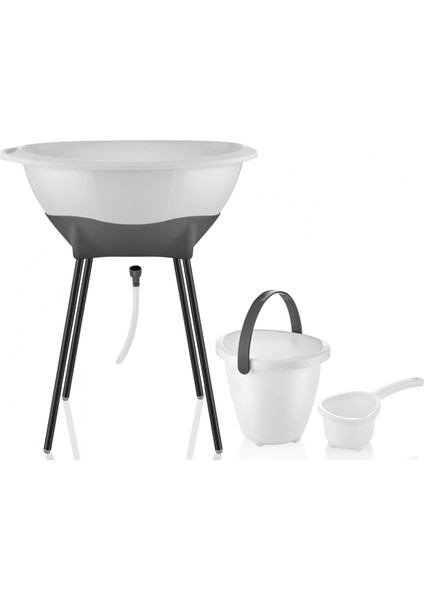 Babyjem Elegant Bebek Banyo Küvet Seti Kum Beji- Küvet ,maşrapa, Banyo Kovası