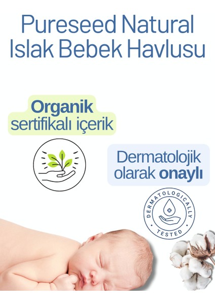 Organik Içerikli Bebek Islak Havlusu %99 Saf Su - 24X60 fiyatları