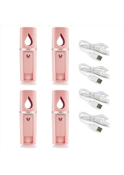 4x Taşınabilir Nano Yüz Mister Mini Yüz Vapur Atomizasyon Ayna Pembesi ile Uzantılar (Yurt Dışından)