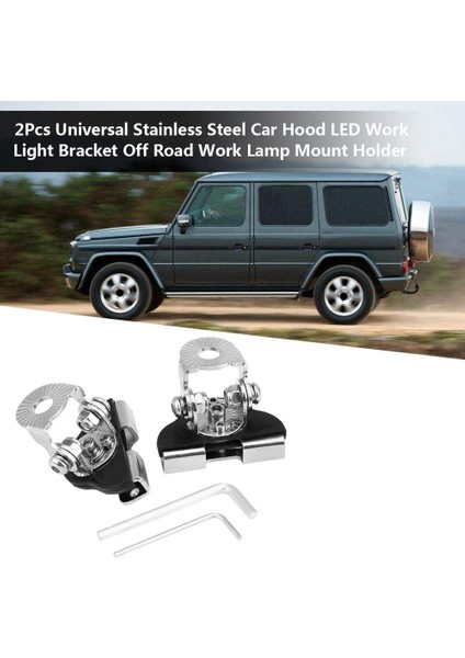 2pcs Universal Hood Montaj LED Işık Çubuğu Montaj Braketleri Ayarlanabilir Kelepçe Sütun Tutucu LED Iş Işık Çubuğu Paslanmaz Çelik Kaput Kamyon Suv Için Yok Sonda (Yurt Dışından) modelleri