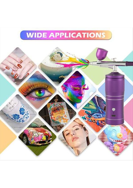 Airbrush Kiti Kompresör Airbrush Handlı Şarj Edilebilir Tırnak Için Airbrush Makinesi Boyama Modeli Makyaj Kek Dekoru (Yurt Dışından) fiyatları