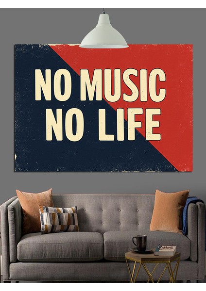 "müzik Yok Hayat Yok" Slogan Dekoratif Kanvas - Mdf Ahşap Tablo modelleri