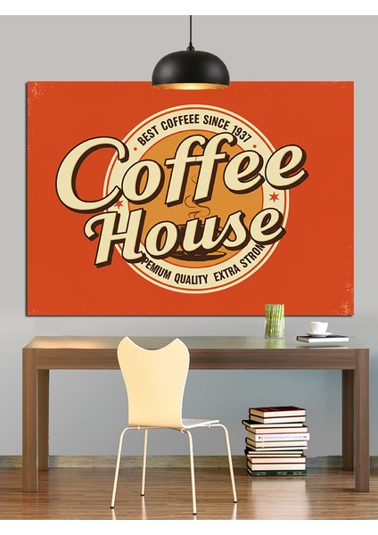 "coffee House" Tipografi Görseli Dekoratif Kanvas - Mdf Ahşap Tablo fiyatları